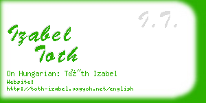 izabel toth business card